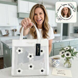 🖤 Christian Siriano Black & White Floral Tote Bag 🖤